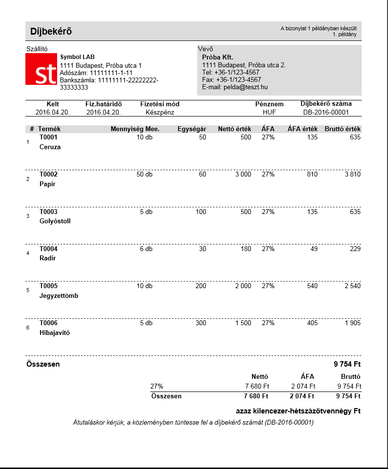 demo számla a tranzakcióhoz